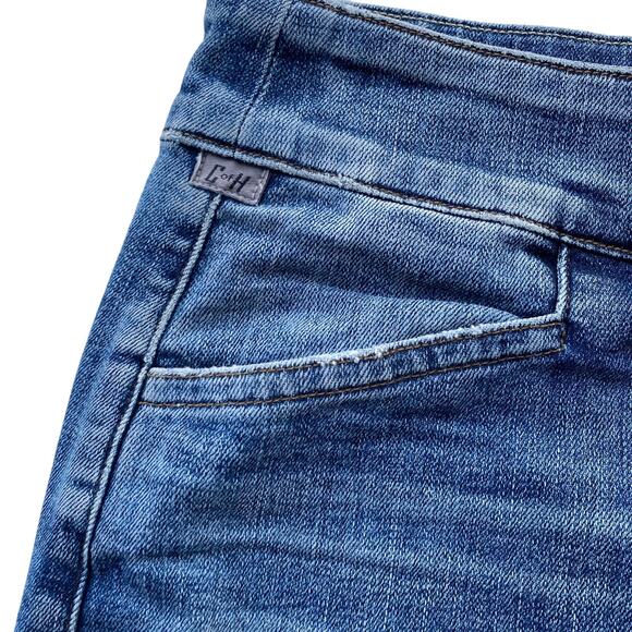 New Citizens of Humanity Denim Bleach Splatter Destroyed Pencil Jean Skirt 27 - Picture 10 of 14